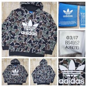 adidas Originals Camo Hoodie Big Trefoil Logo BS4952 Men's Med EUC 2017 Release